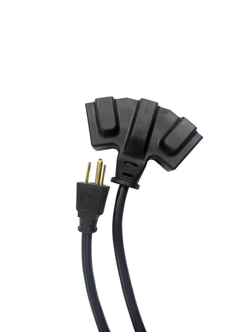 20' 16 Gauge 3-Tap Outdoor Extension Cord, Black C4I9