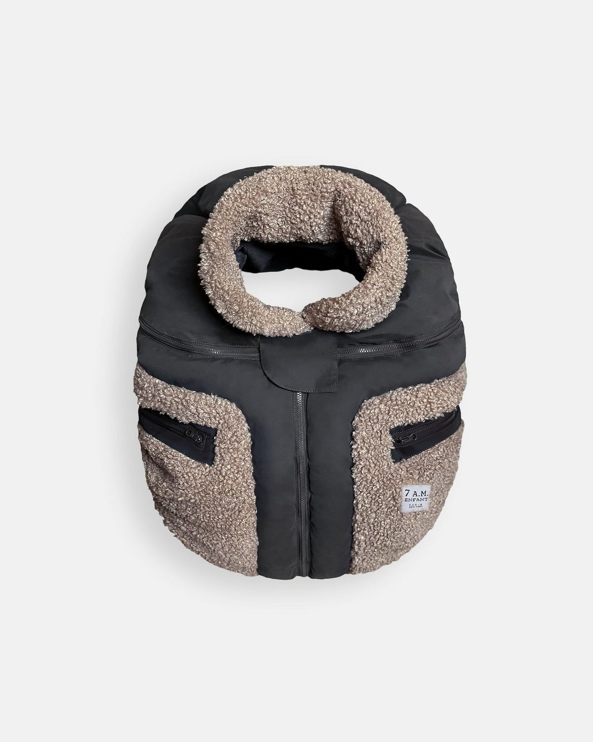 7AM Enfant Car Seat Cocoon - Black - Applique Oatmeal I7Q9 - product image 1