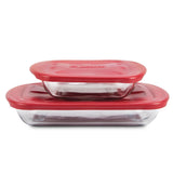 Glass Bake 'n' Keep Set with Plastic Lids, 4-pc Z8F6 - product image 1
