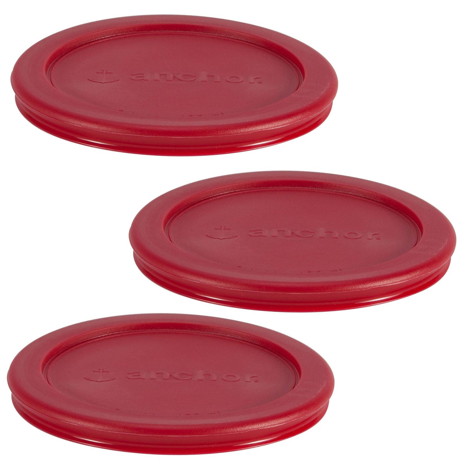 Plastic Lid Set, Red, 3-pc x 2-Cup V9M1 - product image 1