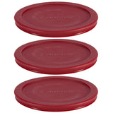 Plastic Lid Set, Red, 3-pc x 4-Cup H9F3 - product image 1