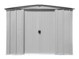 Classic 8x6-ft Flute Grey Galvanized Steel Storage Shed with Pitched Roof S4N3 - product image 1