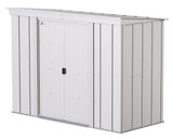 Classic Galvanized Steel Storage Shed, Flute Grey, 8-ft x 4-ft V1H7 - product image 2
