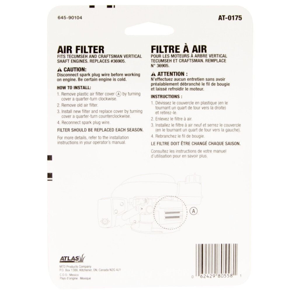 Lawn Mower Air Filter Replacement Cartridge for Tecumseh, Craftsman A5B3 - product image 6