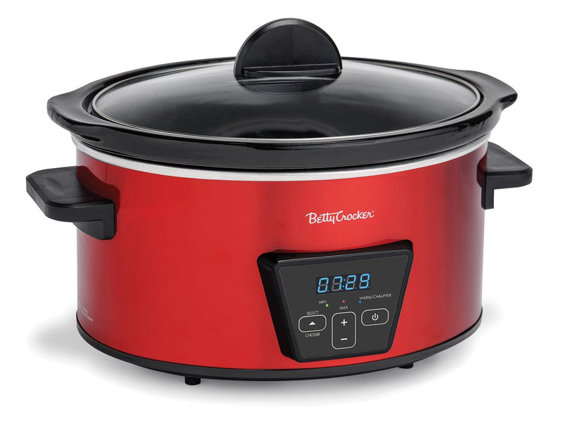 Crocker Digital Programmable Slow Cooker with Tempered Glass Lid, 5-qt V1F2