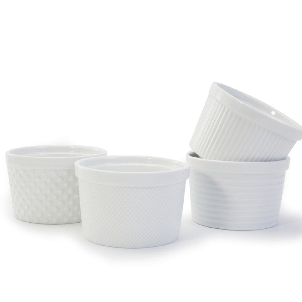 Textured Ramekin Set, 12-oz, White, 4-pc P0J4 - product image 1