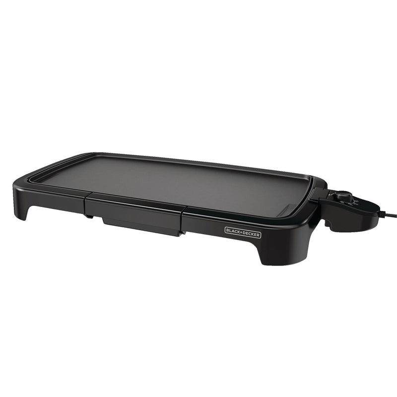 Family Sized Electric Griddle, Black, 20-in x 11-in V3S1