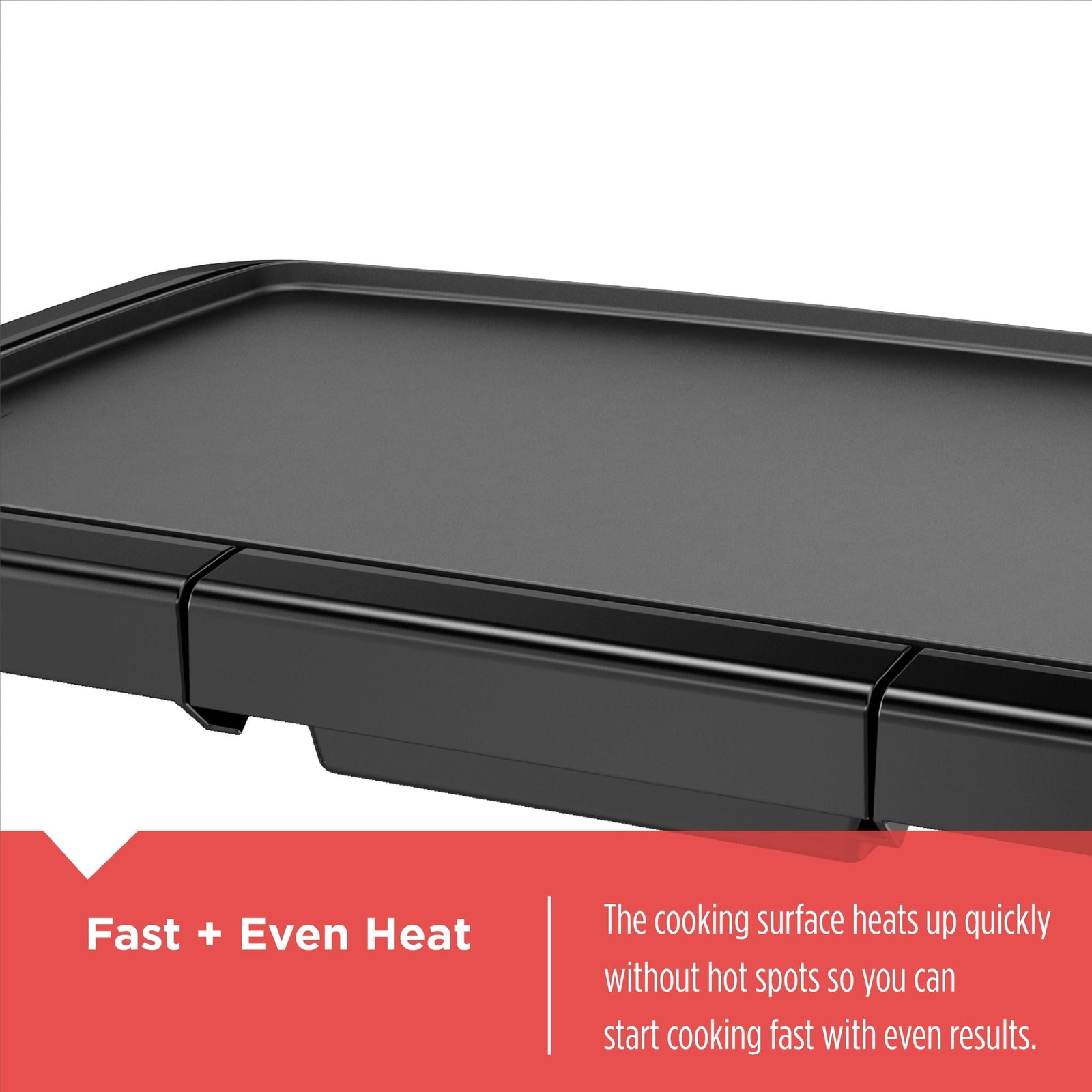 Family Sized Electric Griddle, Black, 20-in x 11-in V3S1 - product image 7