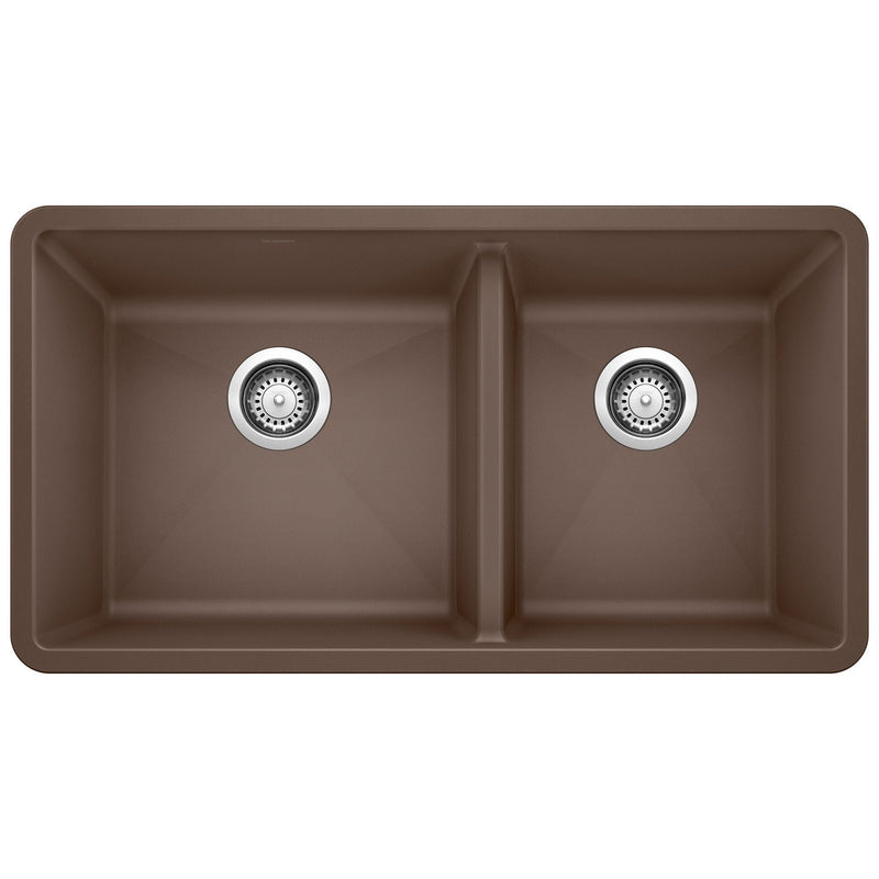 60/40 Double Bowl Undermount Kitchen Sink, Café, 33-in W2P4