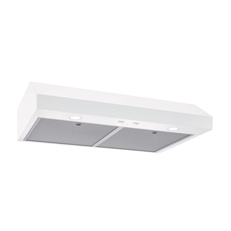 Glacier1 350CFM Under Cabinet Kitchen Exhaust Fan Range Hood, White, 30-in O8A3
