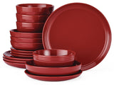 Edenhill Farmhouse Bistro Stoneware Dinnerware Set, Serves 4, 16-pc, Red D1A5 - product image 1