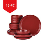 Edenhill Farmhouse Bistro Stoneware Dinnerware Set, Serves 4, 16-pc, Red D1A5 - product image 6