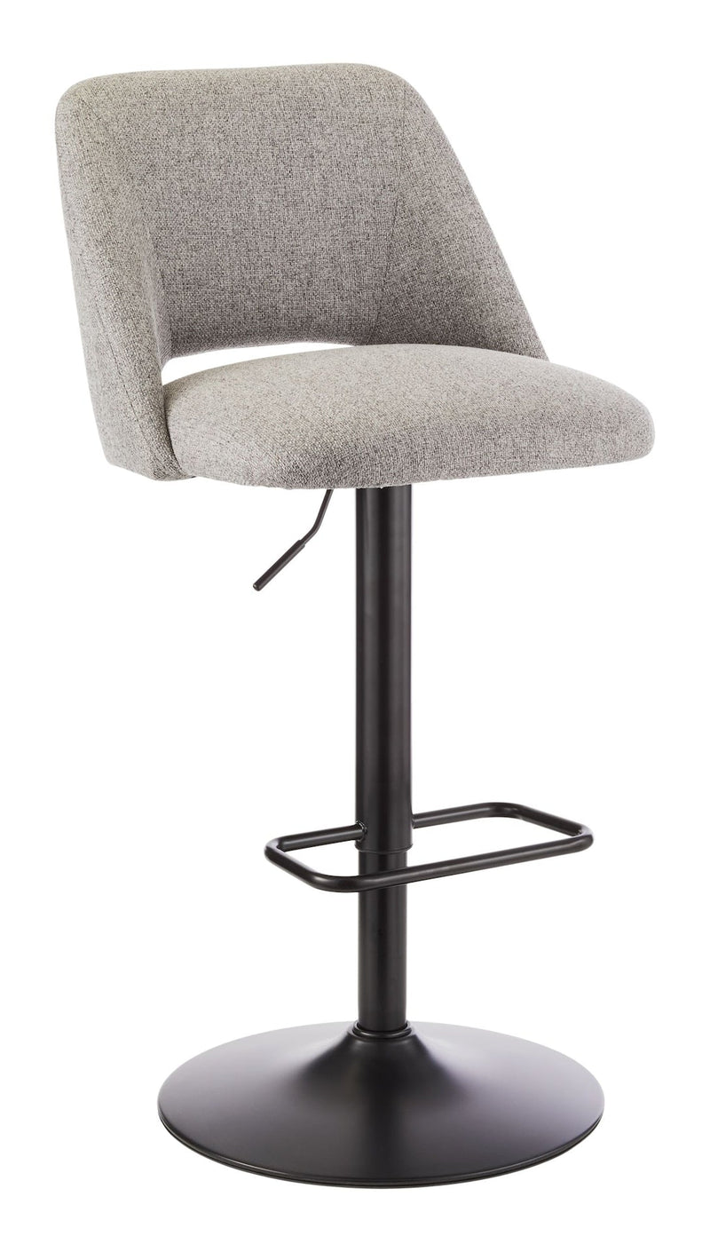 Inaya Adjustable Height Gas Lift Swivel Bar Stool, Grey H8B9