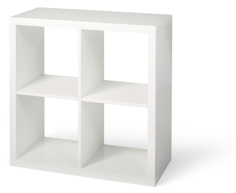 Invermere 4-Cube Storage Organizer, Bookcase/Bookshelf, White L4X8 - product image 1