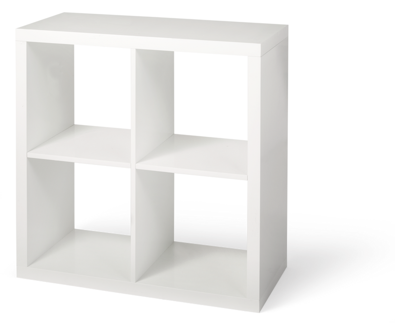 Invermere 4-Cube Storage Organizer, Bookcase/Bookshelf, White L4X8