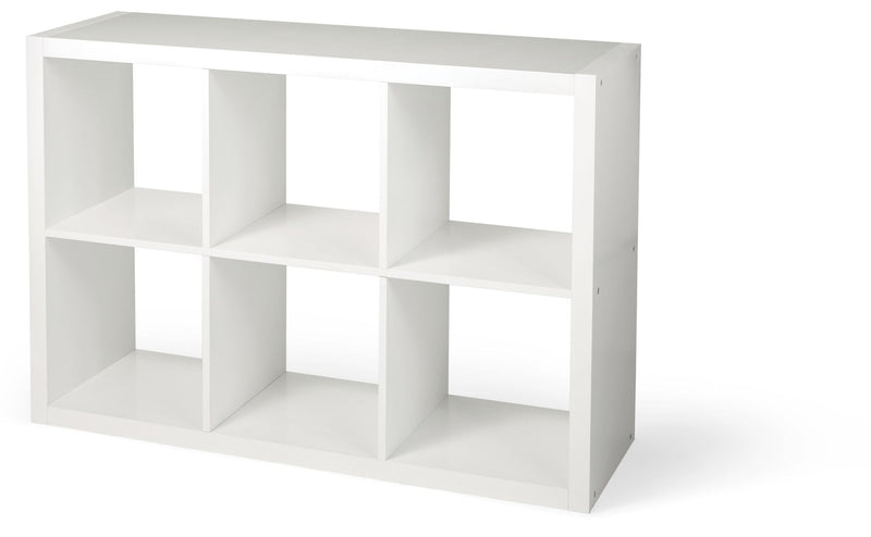 Invermere 6-Cube Storage Organizer, Bookcase/Bookshelf, White H4J3