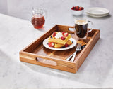 Rectangular Wood Serving Tray with Round Handles, 18-in V7T6 - product image 4