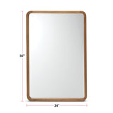 Springside Pearwood Rectangular Wall Mirror, Brown, 24 x 36-in E0D3 - product image 6