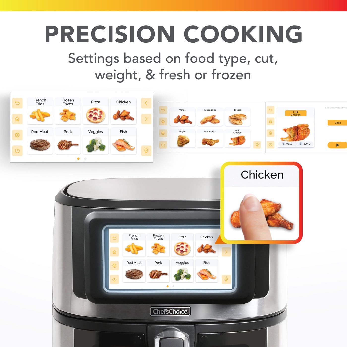 Air Fryer with TFT Touchscreen Display, 7-qt I6W8 - product image 7