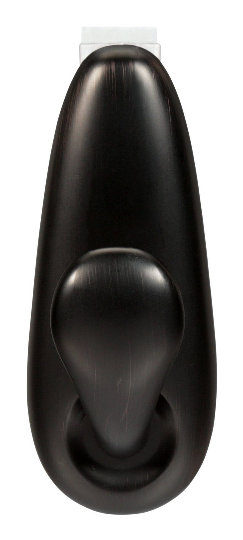 Large Decorative Metallic Hook with Adhesive Strips, Oil Rubbed Bronze, 5-lbs, 1 Strip per Pack X5S3