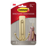 Large Satin Brass Hook, 17036BR-EF | 1 Hook, 1 Strip per Pack X0Z8 - product image 1