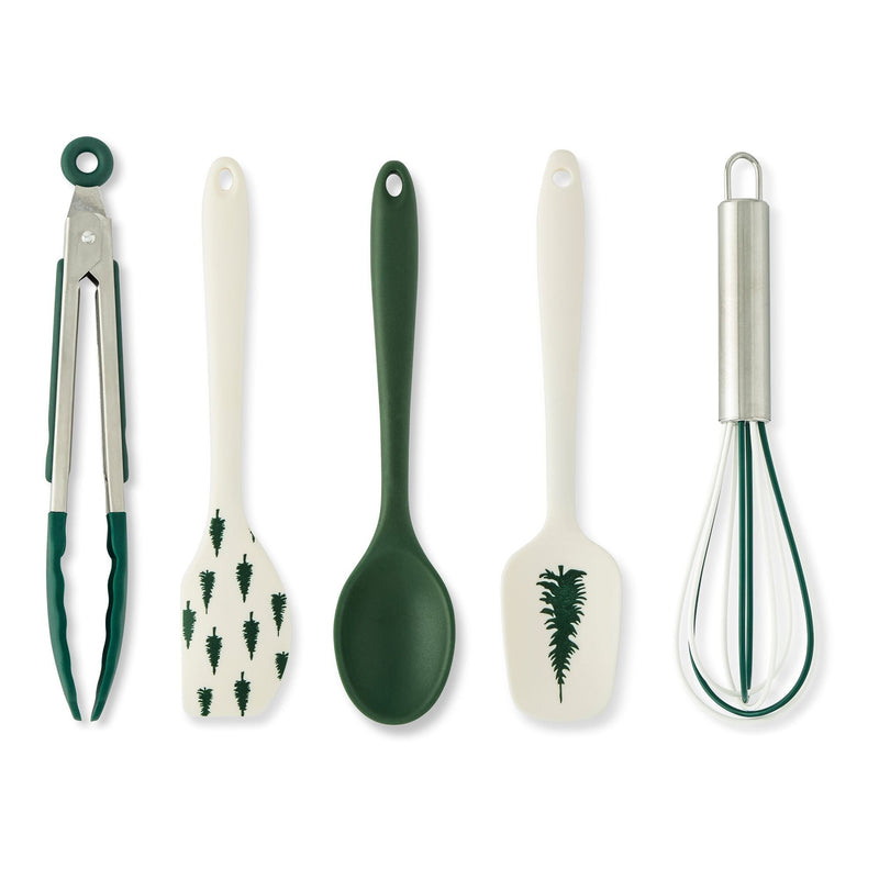 Home Evergreen Stain-Resistant Mini Utensils Set, 5-pc S9K3