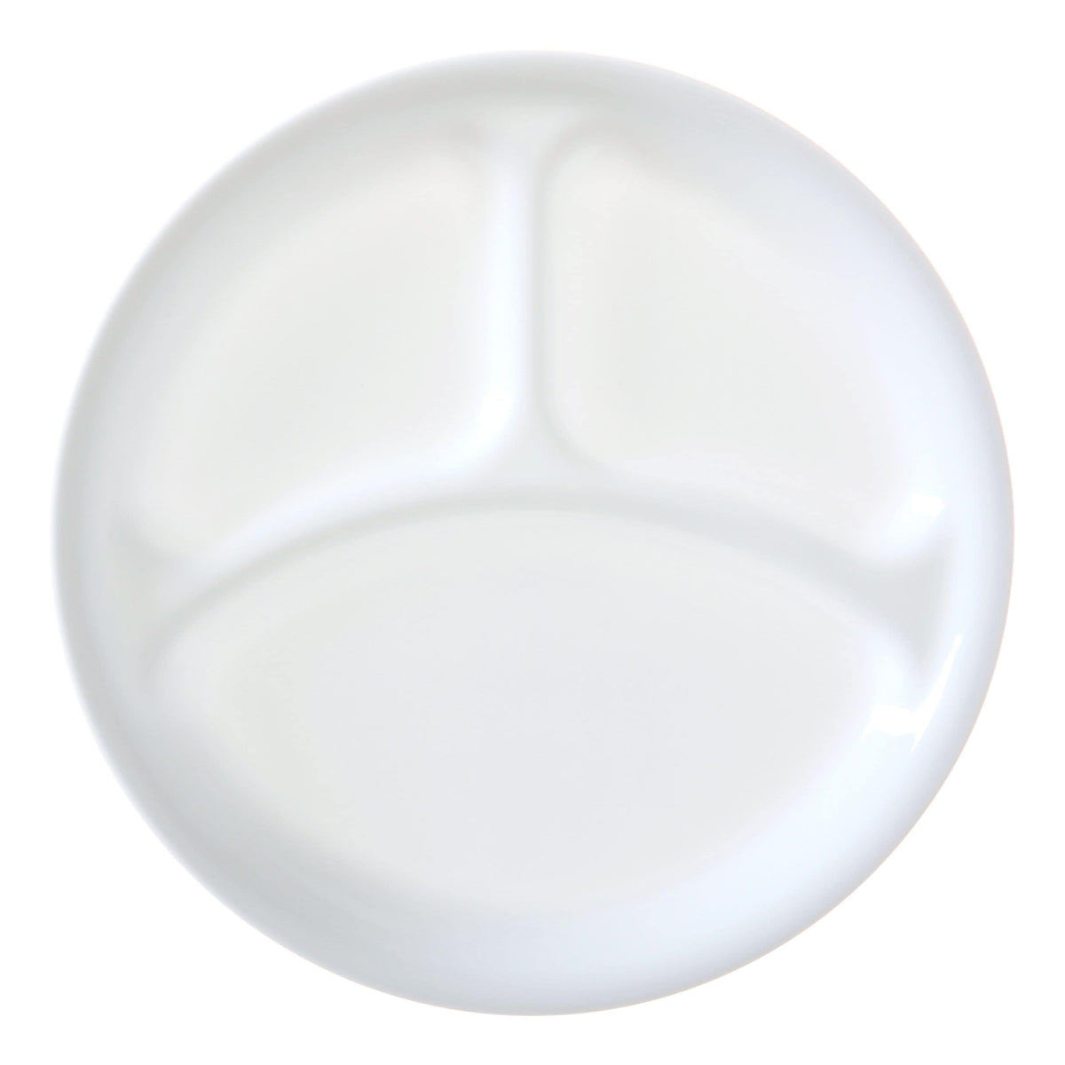 Glass Divided Dinner Plate, 10.25-in, White K2H8 - product image 1