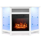 Fireplace TV Stand with LED Lights, White S7Z1 - product image 1