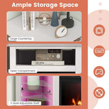 Fireplace TV Stand with LED Lights, White S7Z1 - product image 5