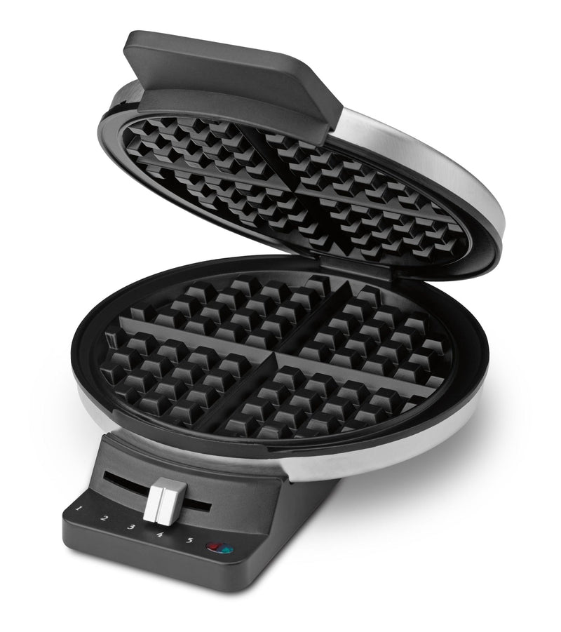 Round, Non-Stick Waffle Maker, Stainless Steel O0T3