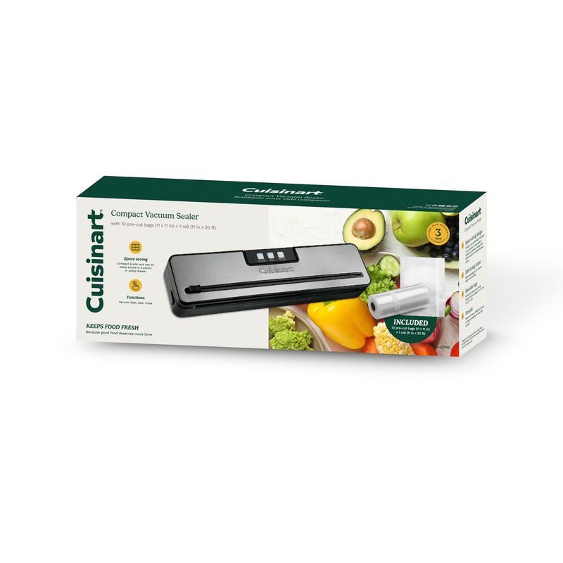 Slim Vacuum Sealer, with 10 Pre-Cut Bags & 1 Roll U7A3