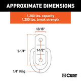 1-in x 1-1/4-in Surface-Mounted Tie-Down D-Rings, 1200-lb, 2-pk V0Q5 - product image 5