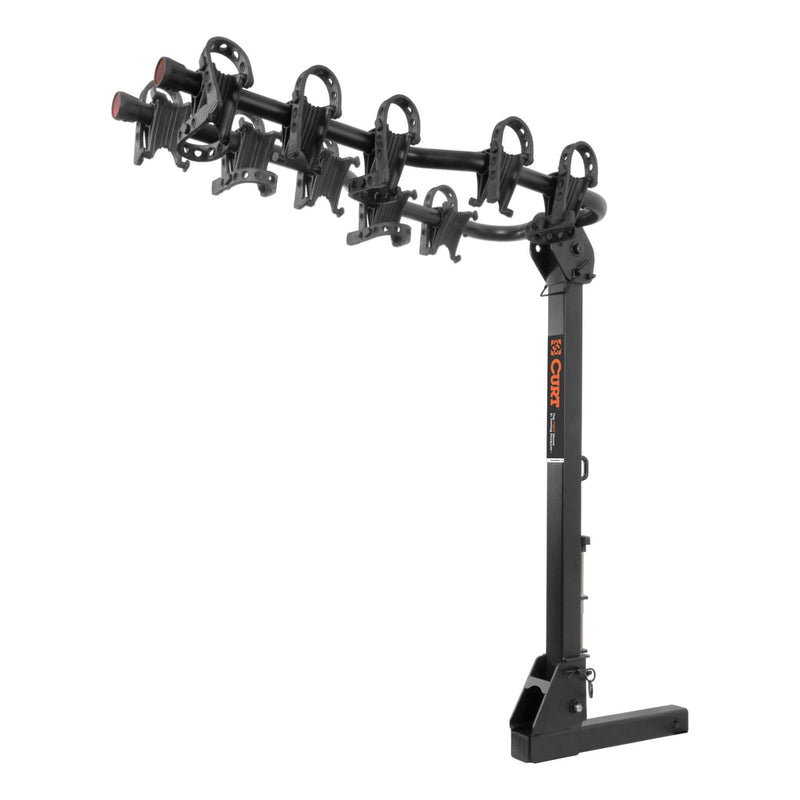 18065 Premium 5-Bike Two Arm Hitch Mount Bike Rack, Fits 2-in Receiver, Black J7S6