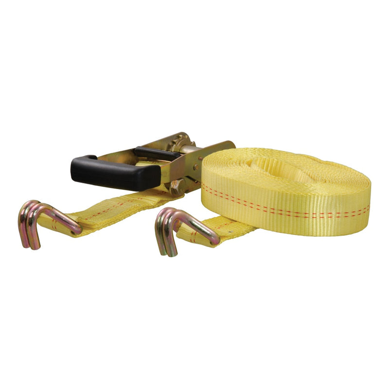 83047 Cargo Strap with J-Hooks, Yellow, 3,333-lb, 27-ft V6K1
