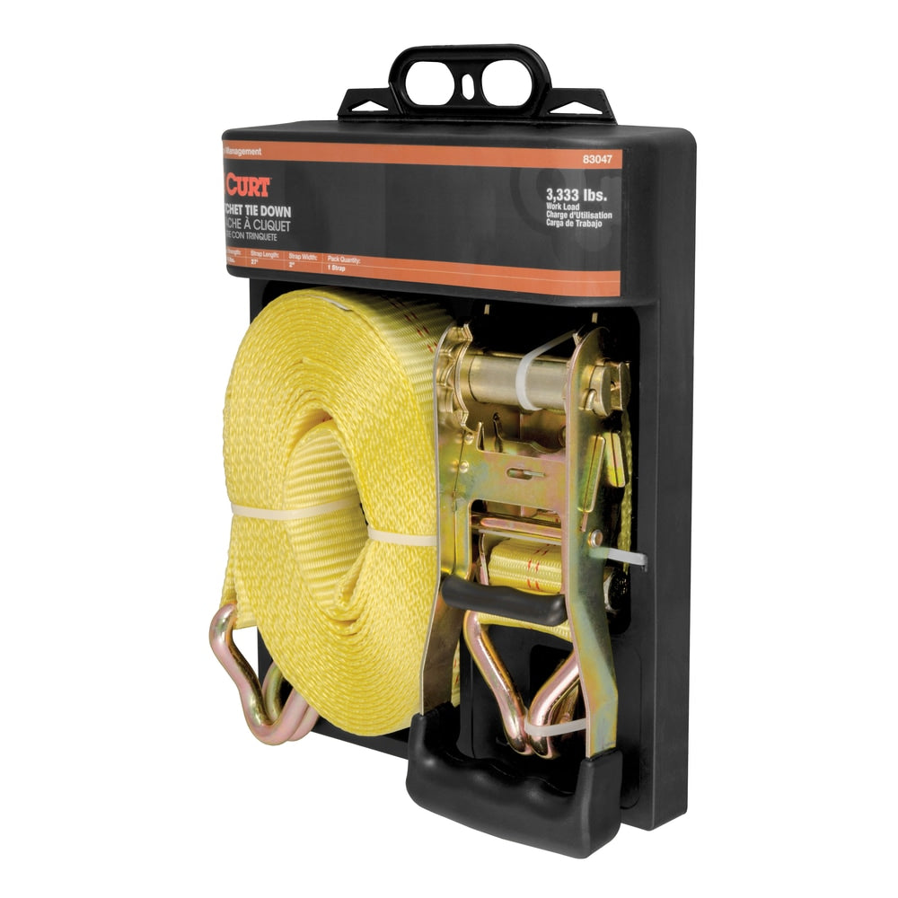 83047 Cargo Strap with J-Hooks, Yellow, 3,333-lb, 27-ft V6K1 - product image 2
