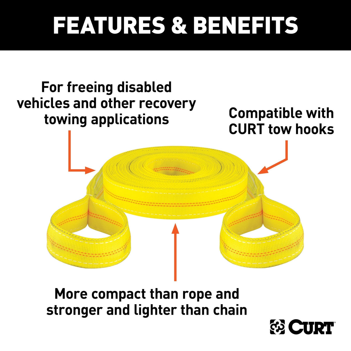 83066 2-in x 30-ft Tow Strap (9,000-lb, GVW) W2G6 - product image 7