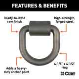83760 3 x 3-in Weld-On Tie-Down D-Ring (8,833 lbs, Raw Steel) J2C7 - product image 2