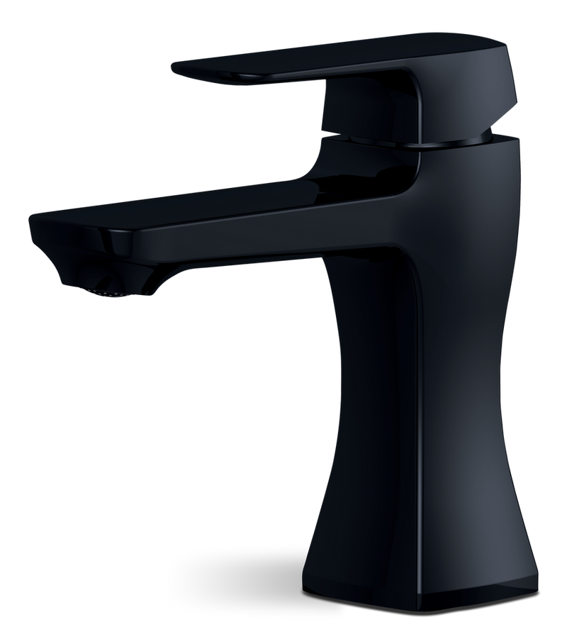 Aztek Single Handle 4-in Centreset Bathroom Sink Faucet with Pop-up Drain, Matte Black F7G4