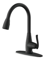 Terrazo 1-Handle Pull Down Kitchen Faucet, Matte Black J2C4 - product image 1