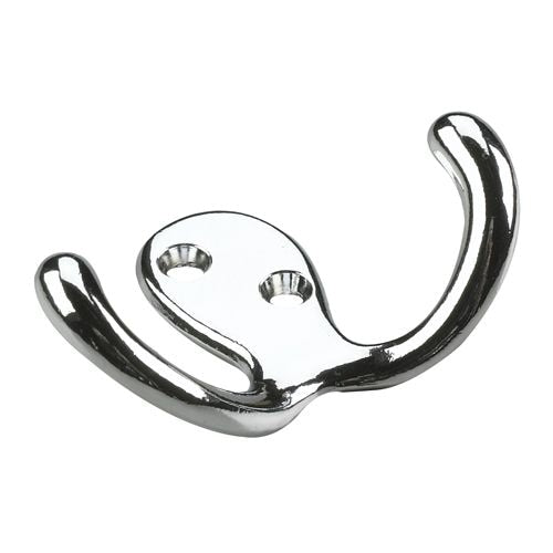 Double Wardrobe Hook, Chrome, 4pk J0Q4