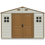 Woodside Vinyl Resin Garden Shed, Brown, 10-1/2-ft x 8-ft M5W6 - product image 1