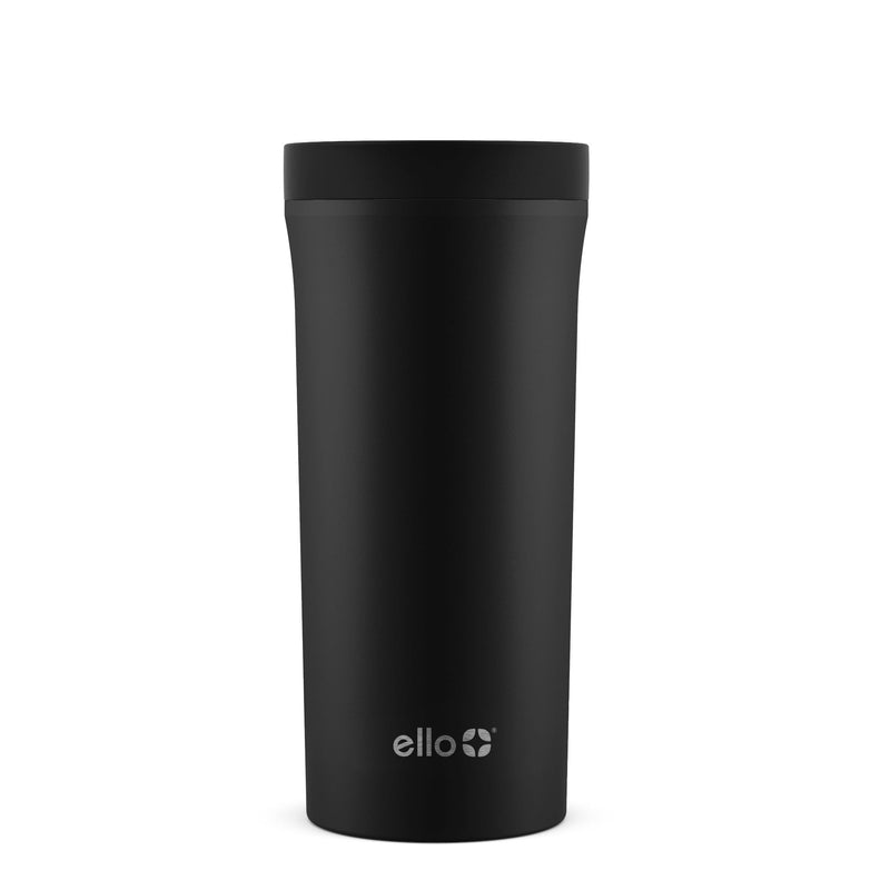 Arabica Vacuum Insulated Stainless Steel Travel Mug, 14-oz, Black, with Leakproof Slider Lid S1E7