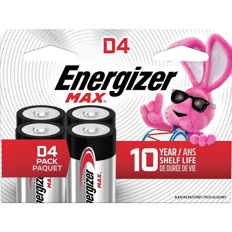 Max 4-pk D Alkaline Batteries, Long Lasting, All Purpose R3Z0