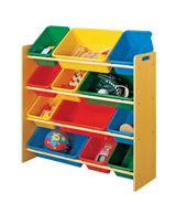 Kids 12-Bin Bedroom/Playroom Toy Storage Organizer, Yellow S2C3 - product image 2