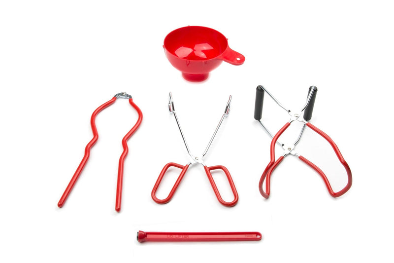 Canning Specialty Set, 5-pc, Plastic, Red K9A0