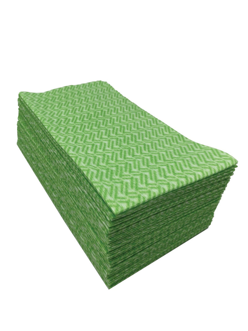 All-Purpose Machine Washable Cleaning Cloths, Green, 60-pk D0Y2