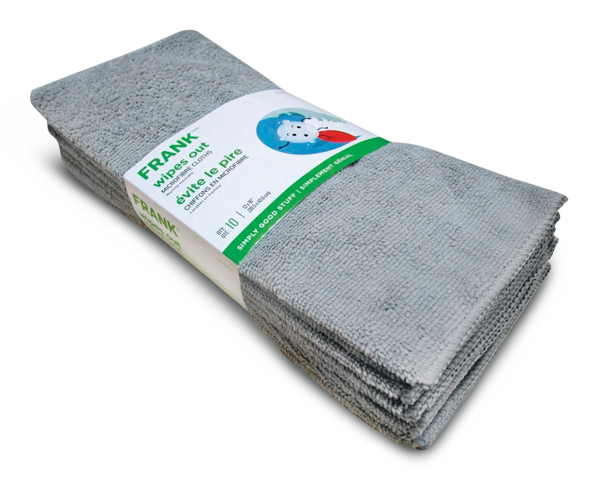All-Purpose Machine Washable Microfibre Cloths, Grey, 10-pk K6T5 - product image 1