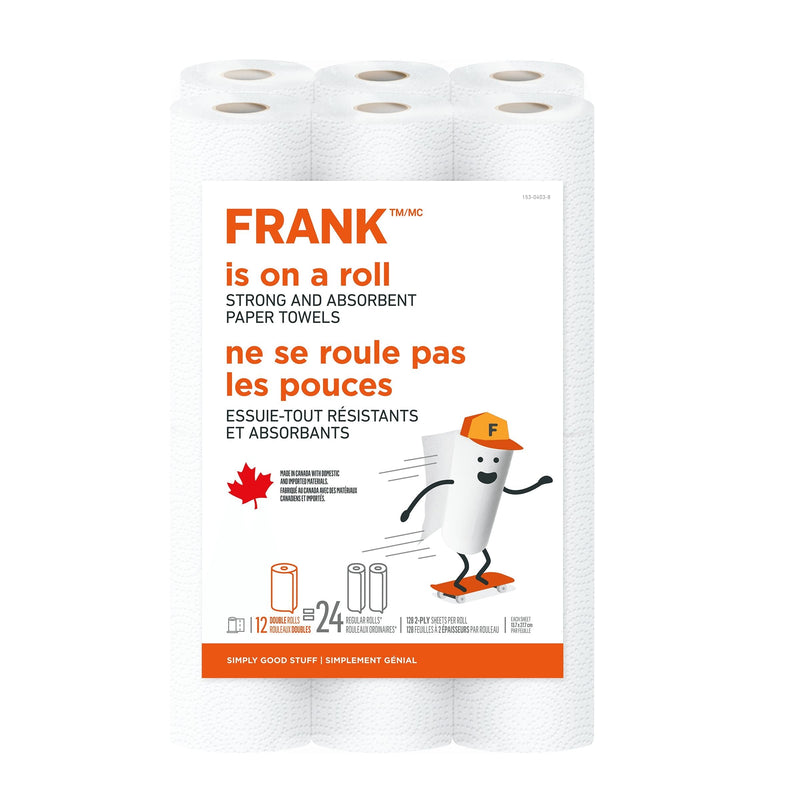 Double Roll Paper Towel, 2-ply, 12-pk, Ultra Absorbent S6G1