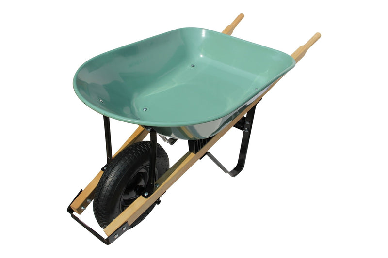 Garden Club 1-Wheel Steel Wheelbarrow for Garden/Yard, Rust-resistant, 5-cu-ft I7R8