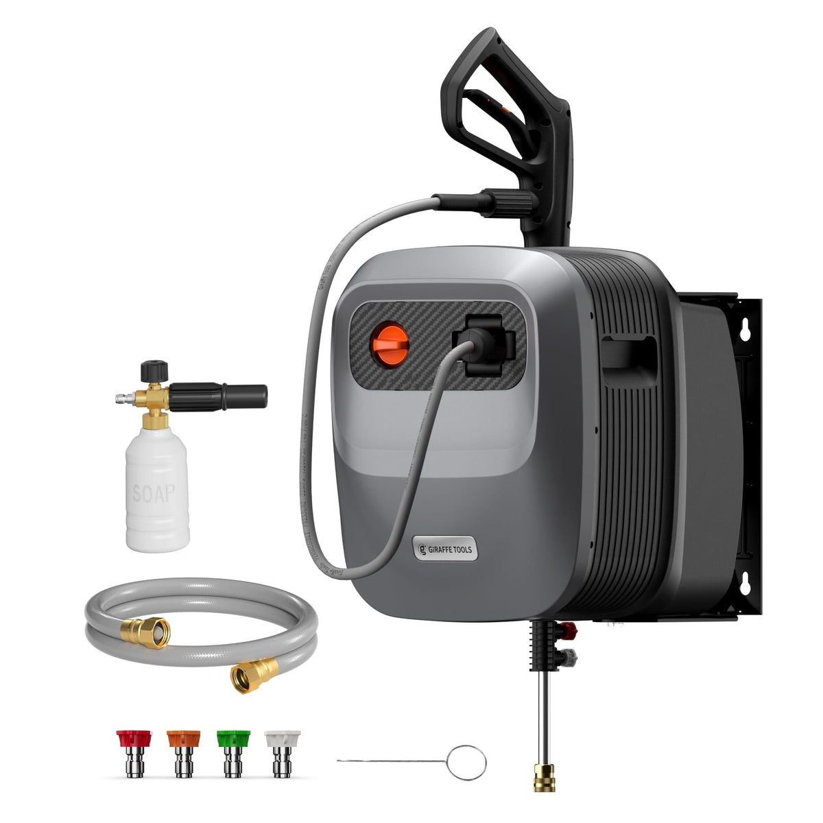 Tools Grandfalls G20 Wall Mounted 1900 PSI 2.2 GPM Brushless Electric Pressure Washer with 65-ft Retractable Hard Hose F7T8 - product image 1